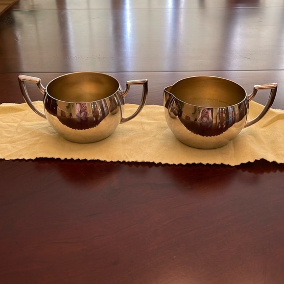 Empire Craft silver plate sugar and creamer bowls. - Picture 1 of 2